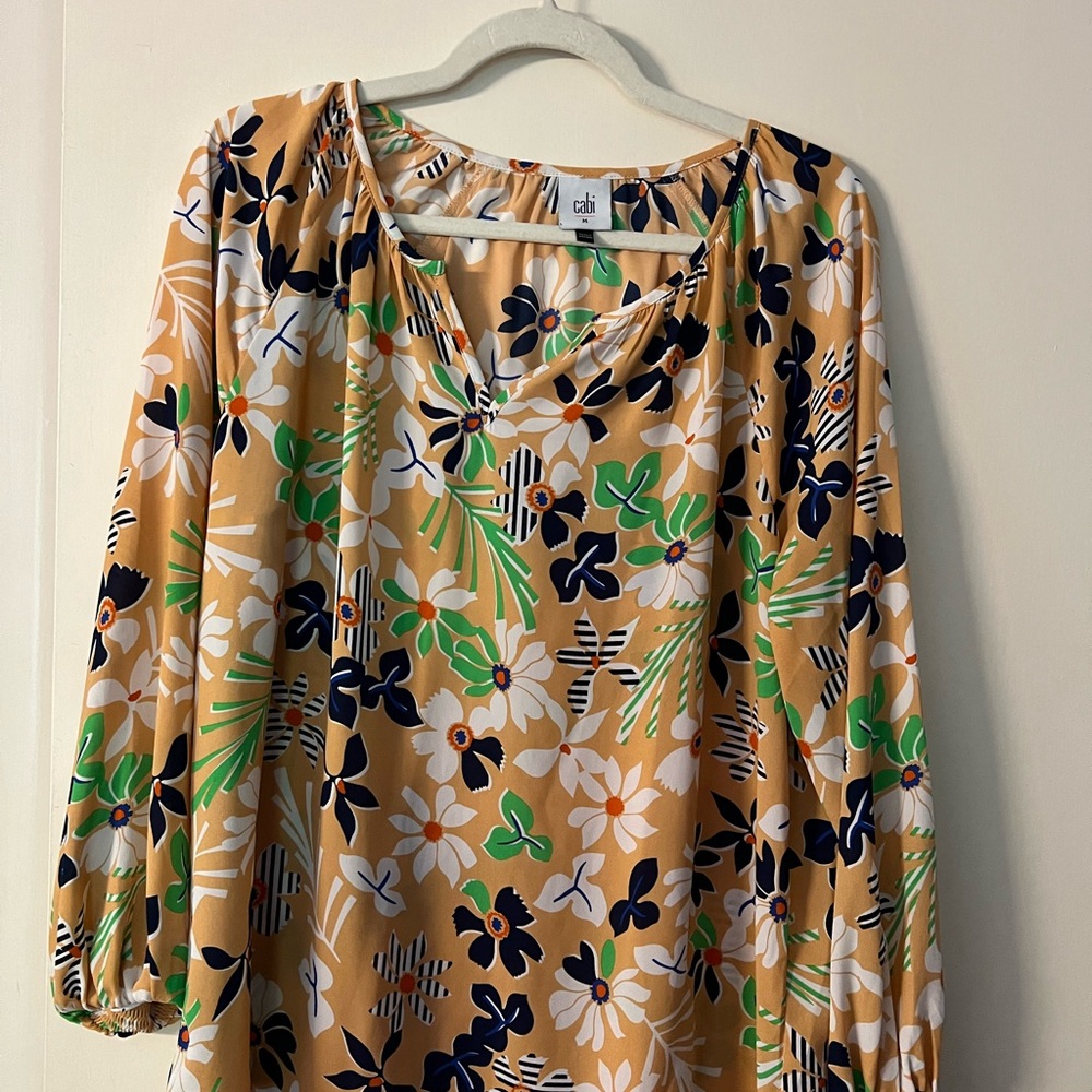 Cabi Floral Long Sleeve Blouse – Size M